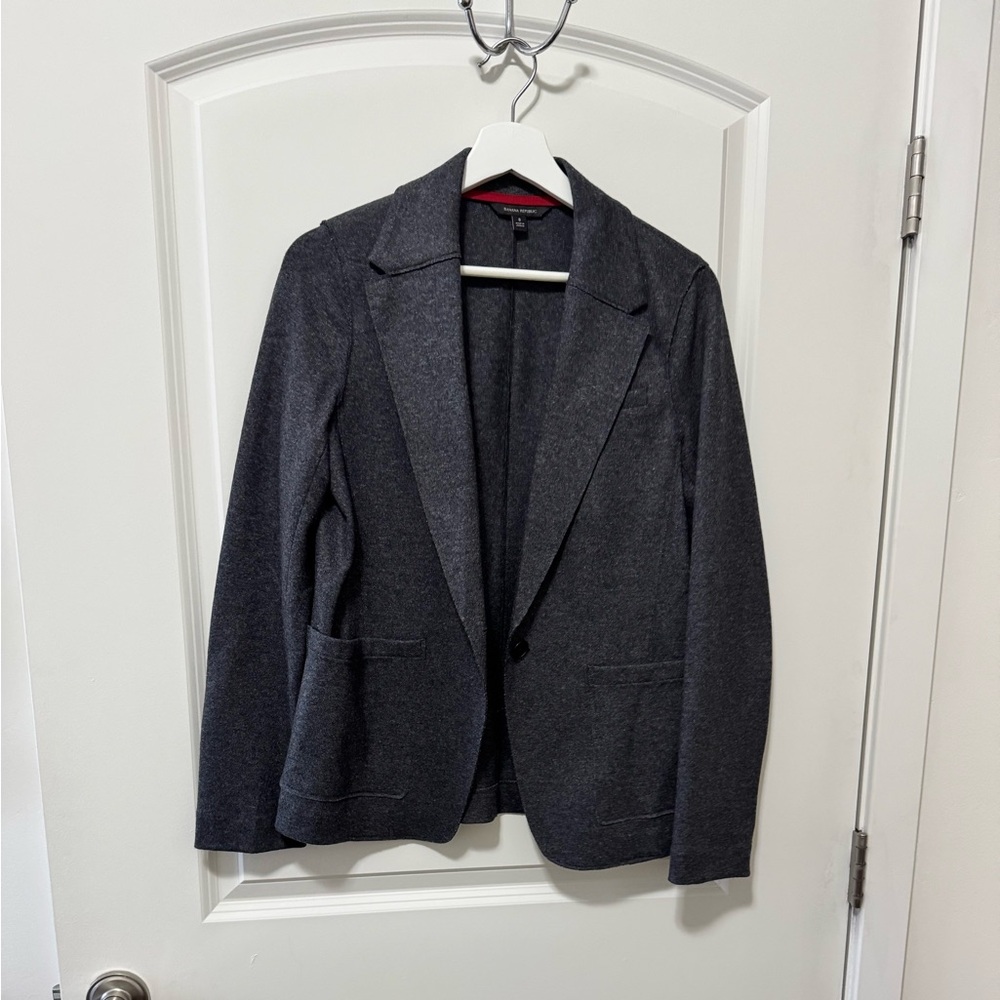 Banana Republic Charcoal Wool Blazer